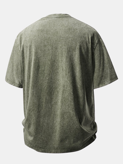 Casual Oversized Distressed Drop Shoulder T-Shirt