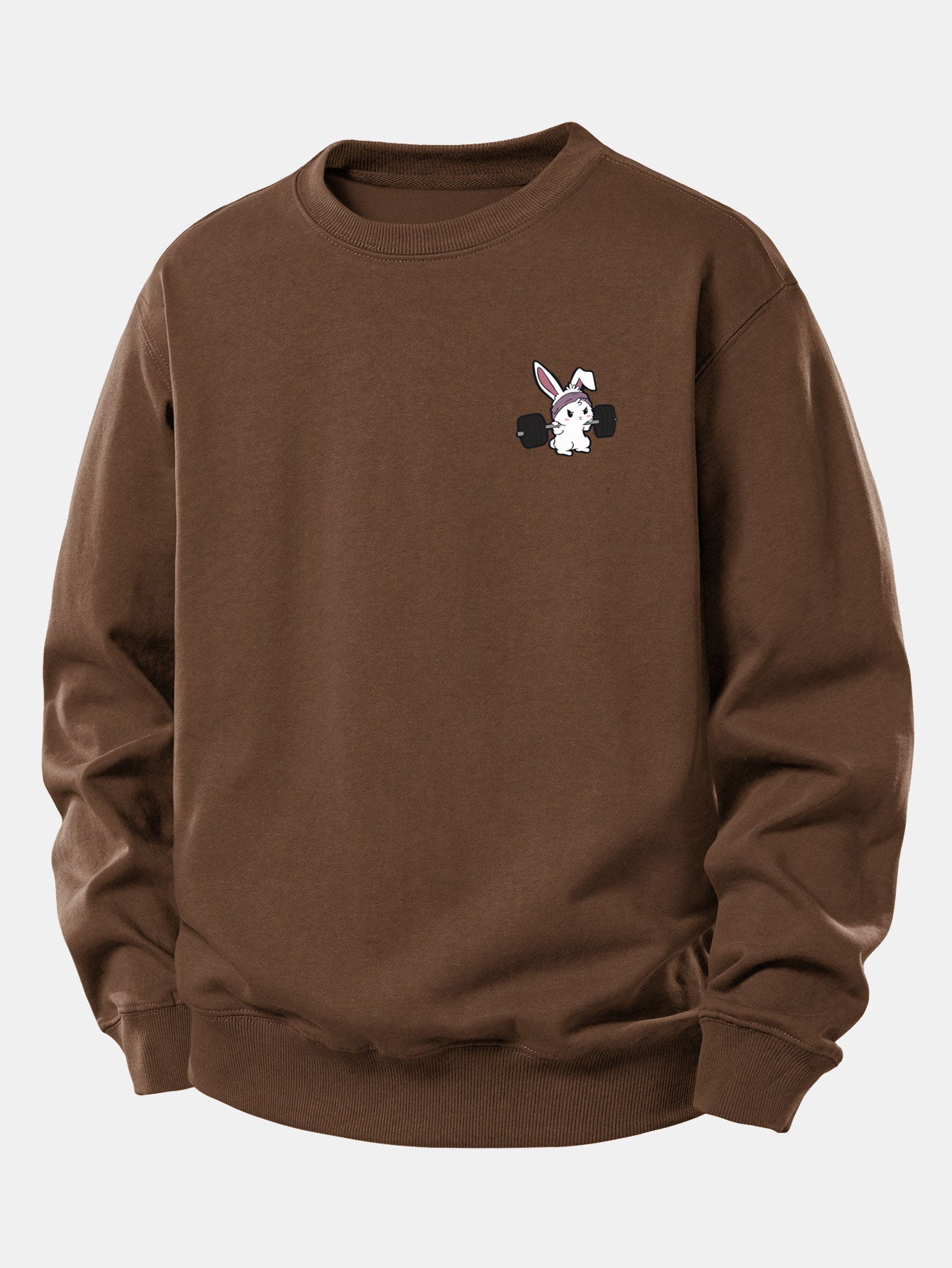 Relaxed Fit Sweatshirt with Fitness Rabbit Print