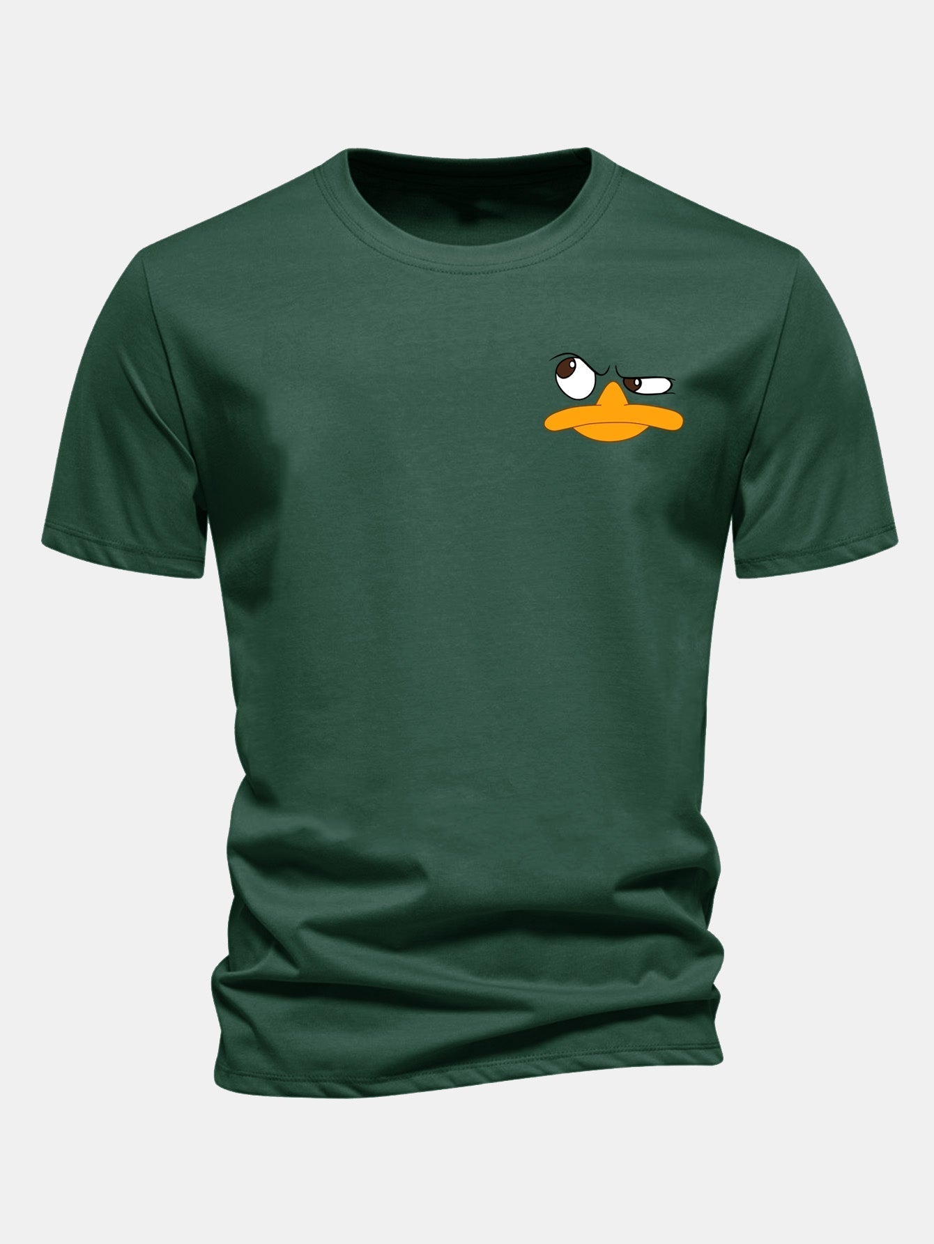 Classic Fit Cotton T-Shirt with Duck Print
