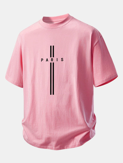 Comfortable Paris Stripe Cotton T-Shirt