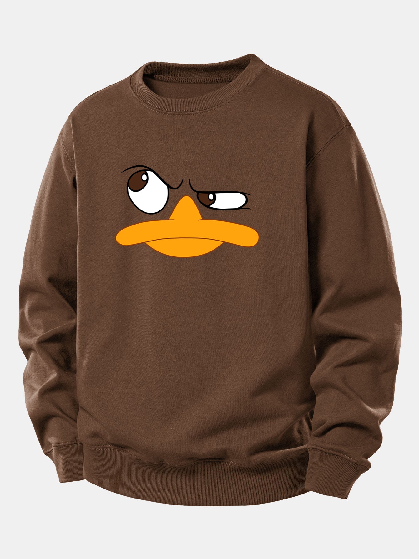 Relaxed Fit Sweatshirt with Emoji Duck Print