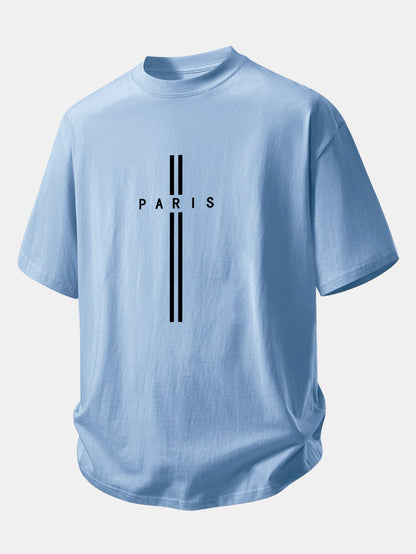 Comfortable Paris Stripe Cotton T-Shirt