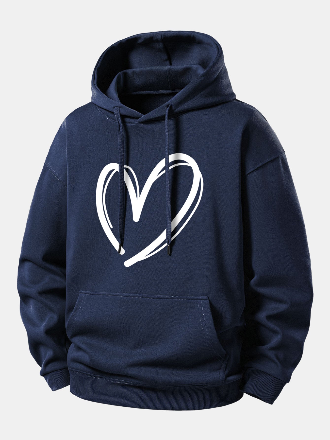 Relaxed Fit Hoodie with Heart Print