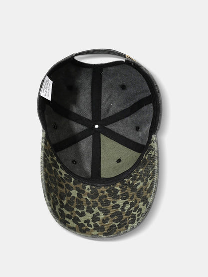 Vintage American Leopard Print Embroidered Baseball Cap