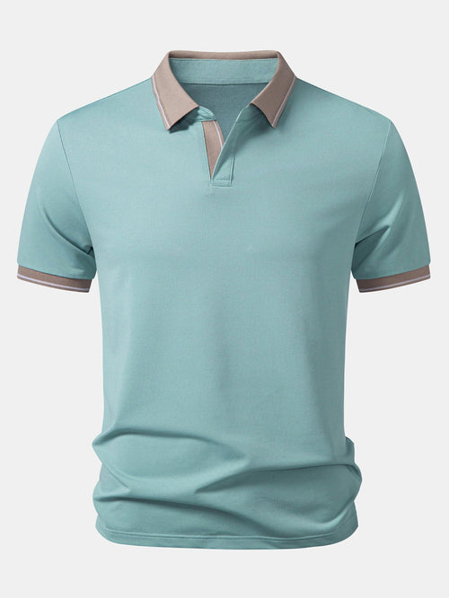 Two-Tone Johnny Collar Polo