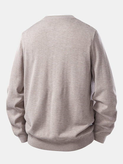 Long Sleeve Dual-Style Split Neck Sweater