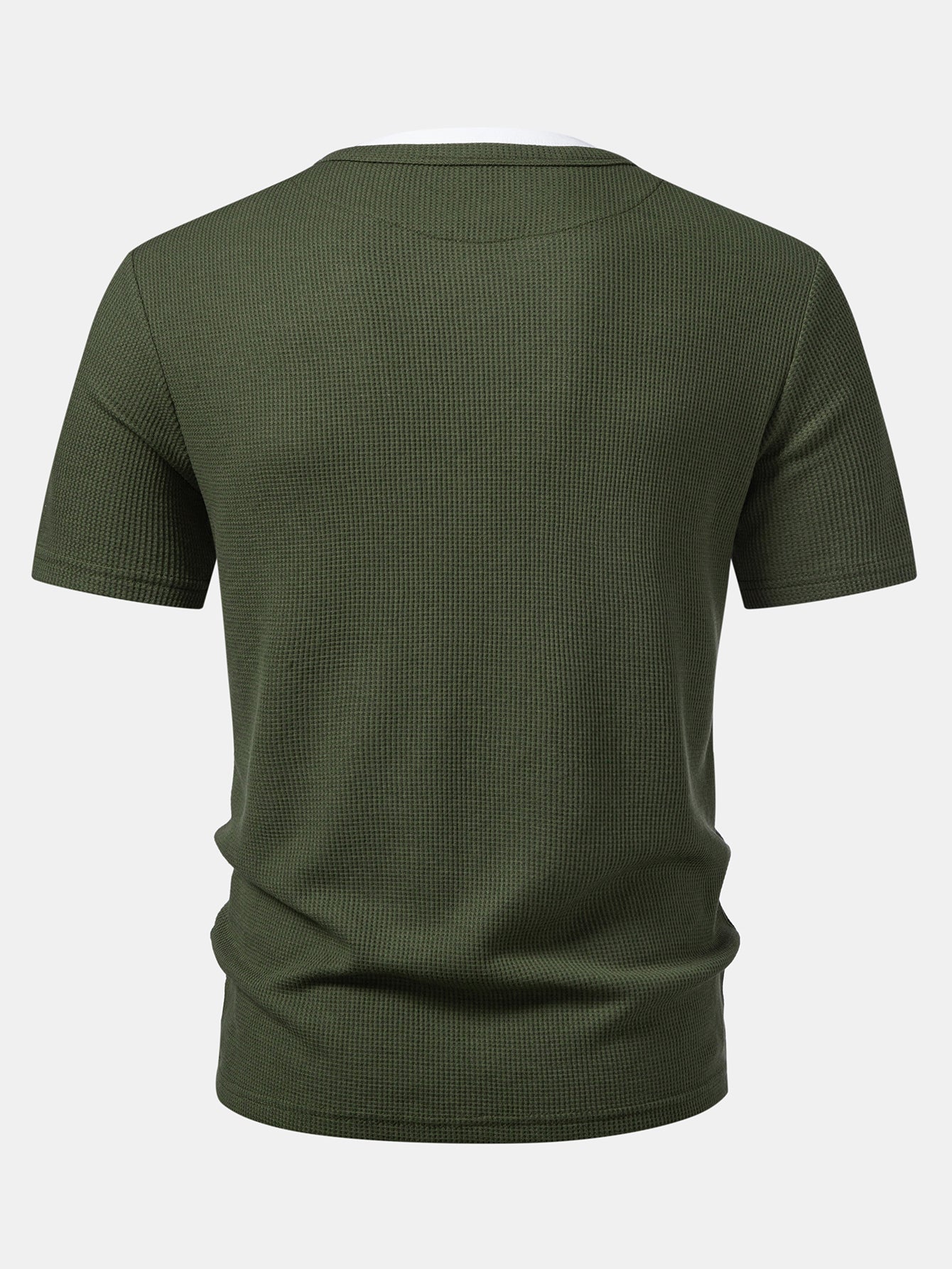 Dual-Function Waffle Henley Top