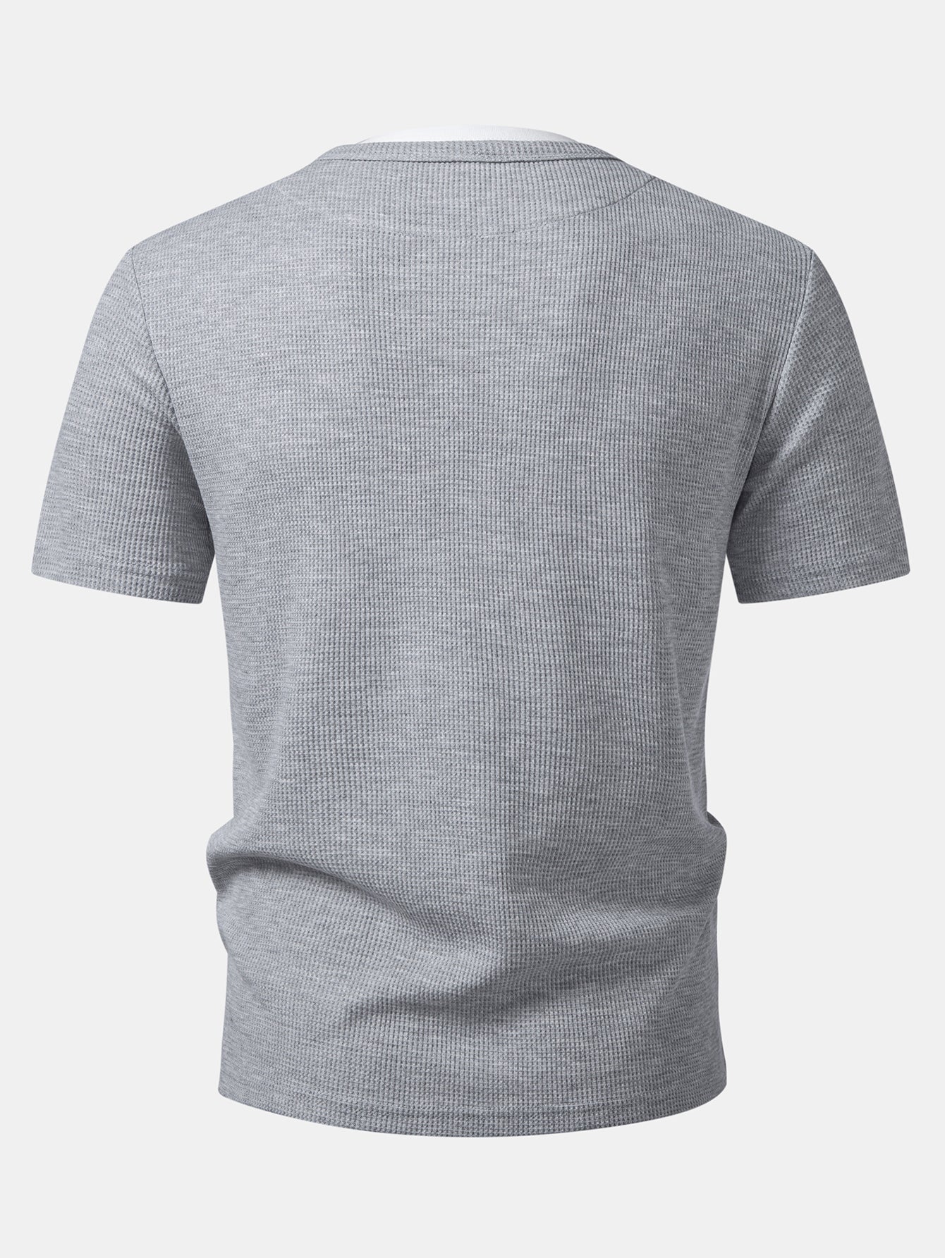 Dual-Function Waffle Henley Top