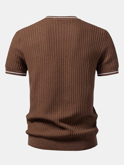Color-Blocked Waffle Knit Tee