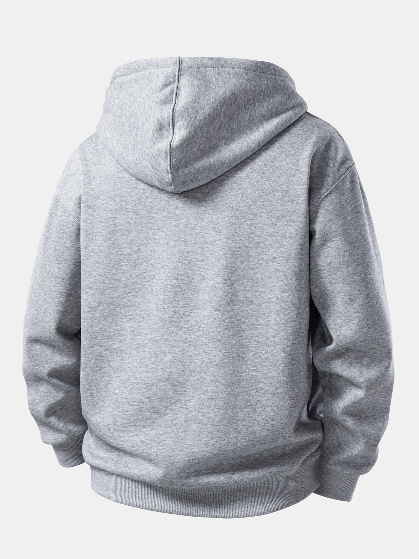 Heart Pattern Zip-Up Hoodie