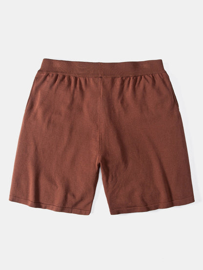 Paisley Knit Button-Up Shirt and Matching Knit Shorts