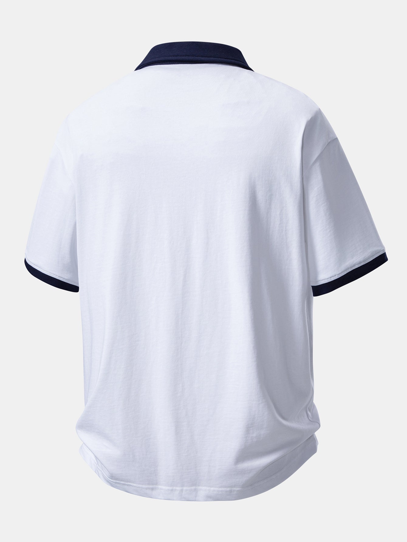 Relaxed Fit Contrast Cotton Polo & 7" Cotton Drawstring Shorts