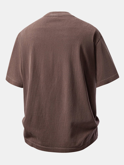 Relaxed Fit Heavyweight Washed Drop Shoulder Tee