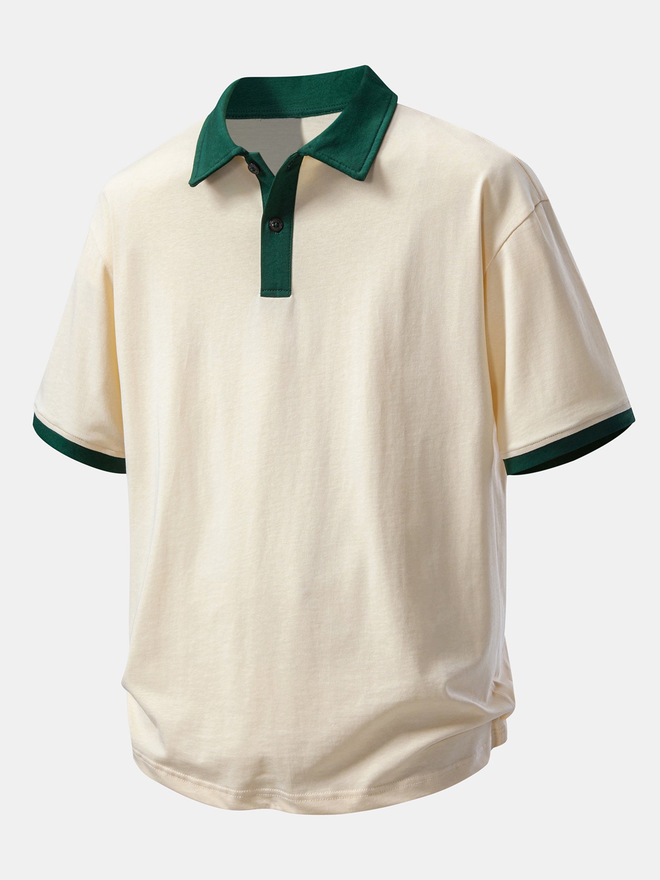 Relaxed Fit Contrast Cotton Polo & 7" Cotton Drawstring Shorts