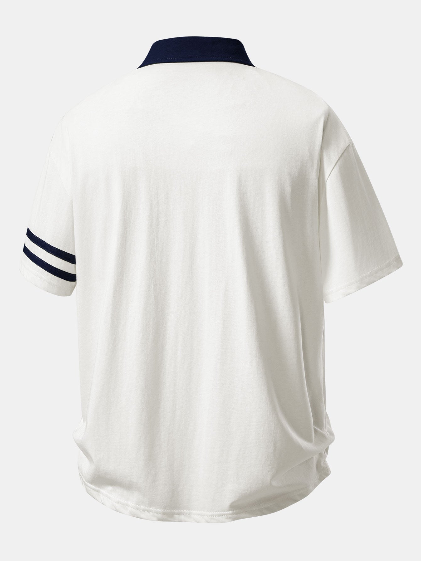 Relaxed Fit Milano Print Polo Shirt with Contrast Collar