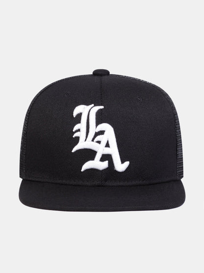 LA Embroidered Adjustable Truck Driver Cap