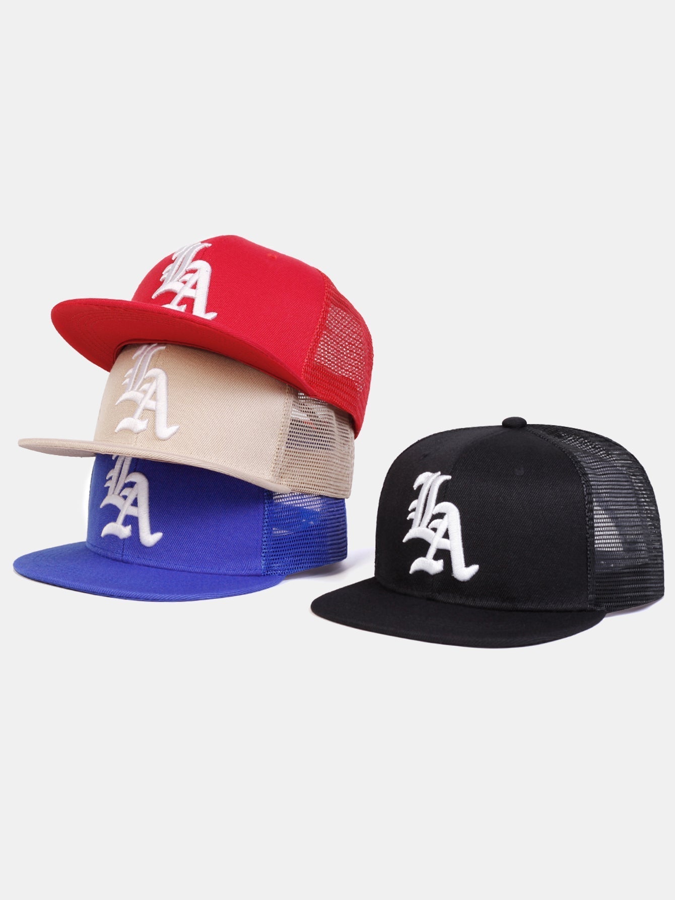LA Embroidered Adjustable Truck Driver Cap