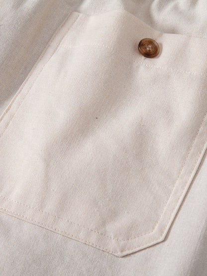 Drawstring Linen Shorts