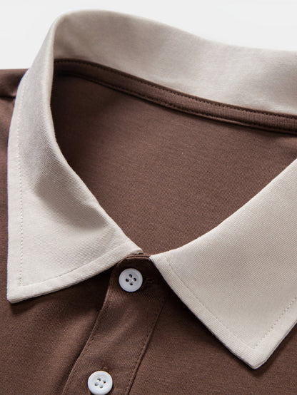 Comfortable Fit Polo Shirt with Contrast Collar