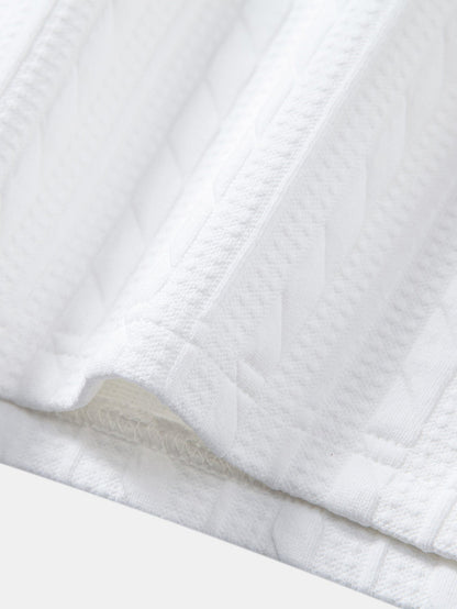 Comfortable Twisted Jacquard Relaxed Fit T-Shirt