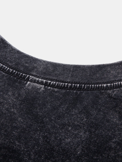 Casual Oversized Distressed Drop Shoulder T-Shirt