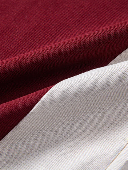 V-Neck Raglan T-Shirt with Contrast Piping