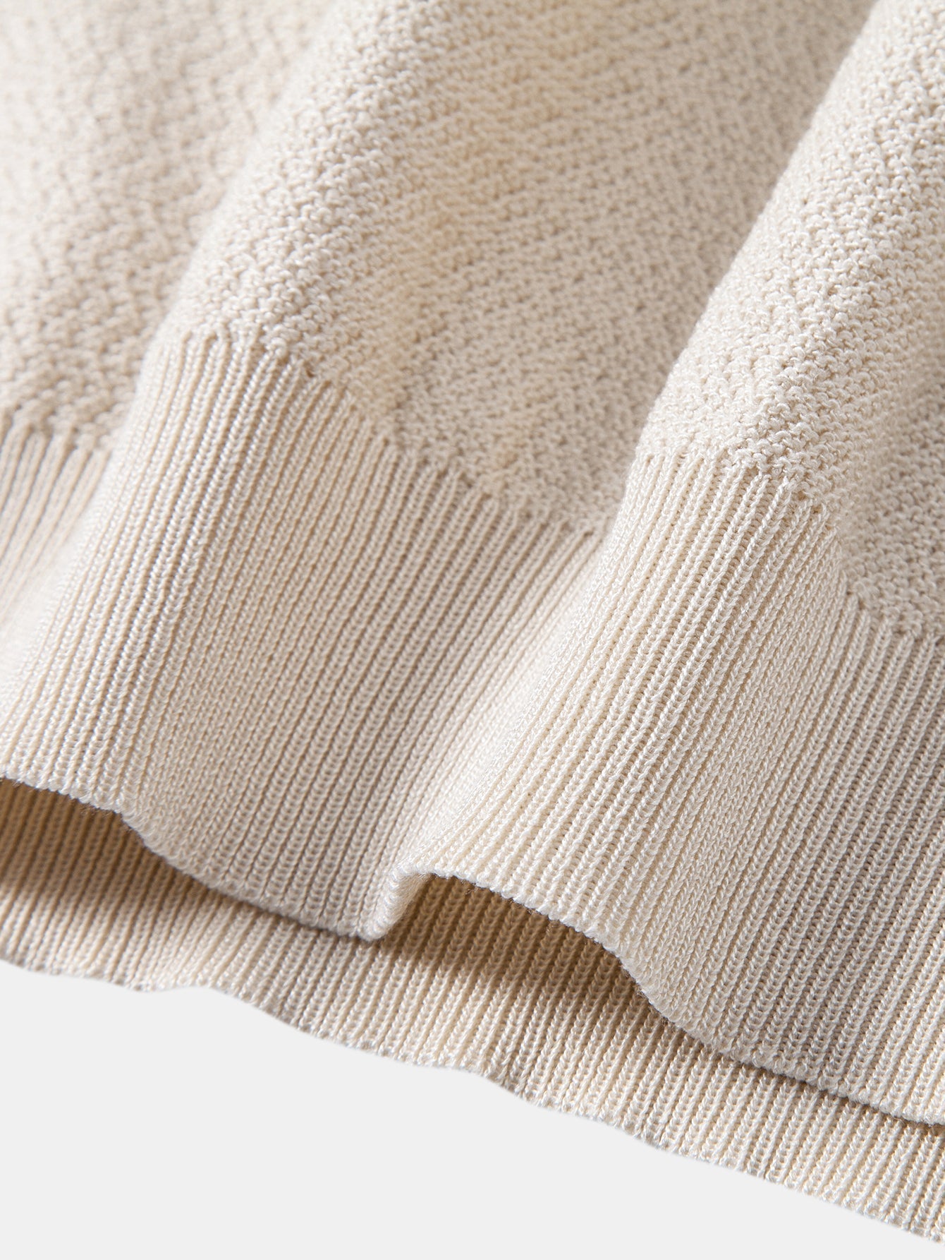 Two-Tone Zipper Knit Polo