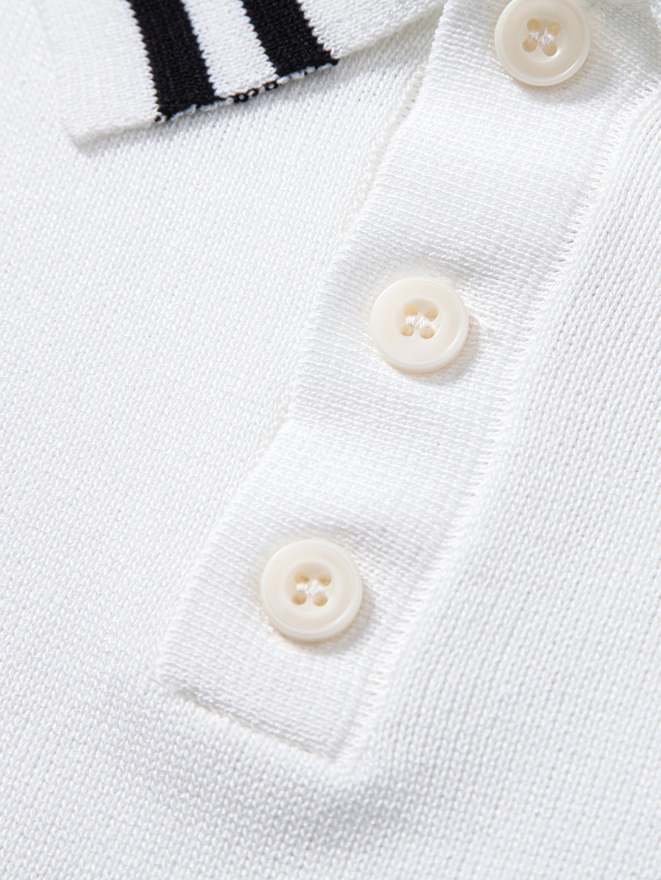 Twisted Jacquard Knit Polo with Contrast Trim & Slim Fit Tapered Trousers