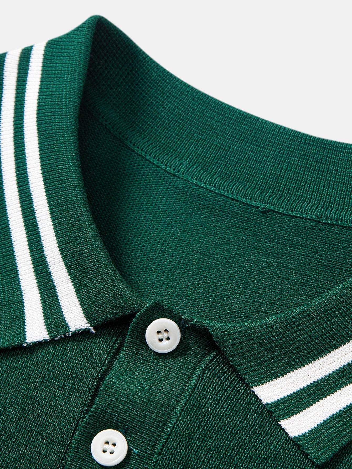 Twisted Jacquard Knit Polo with Contrast Trim & Slim Fit Tapered Trousers