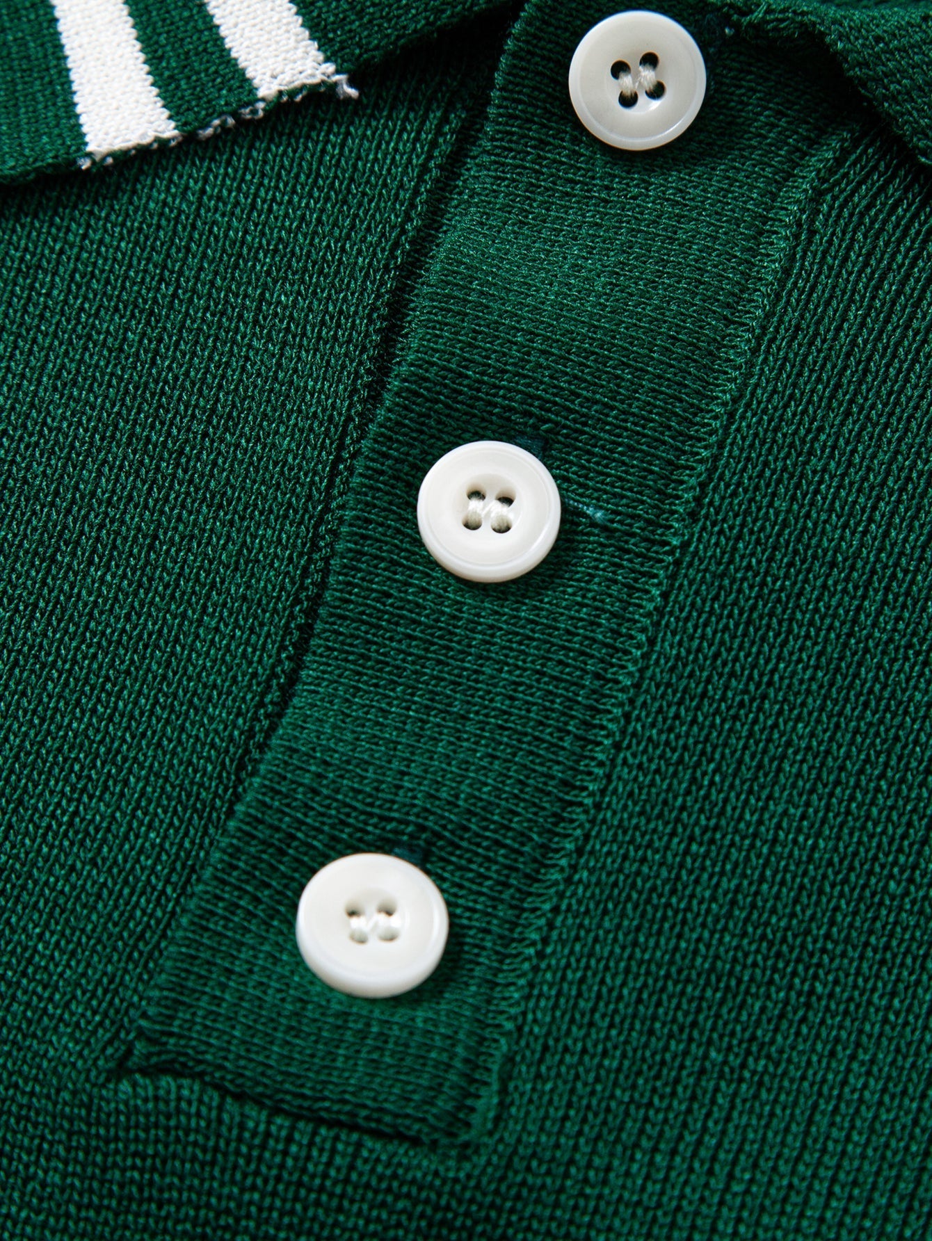 Twisted Jacquard Knit Polo with Contrast Trim
