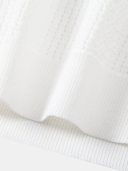 Johnny Collar Knit Polo with Contrast Stripe Trim and Pocket