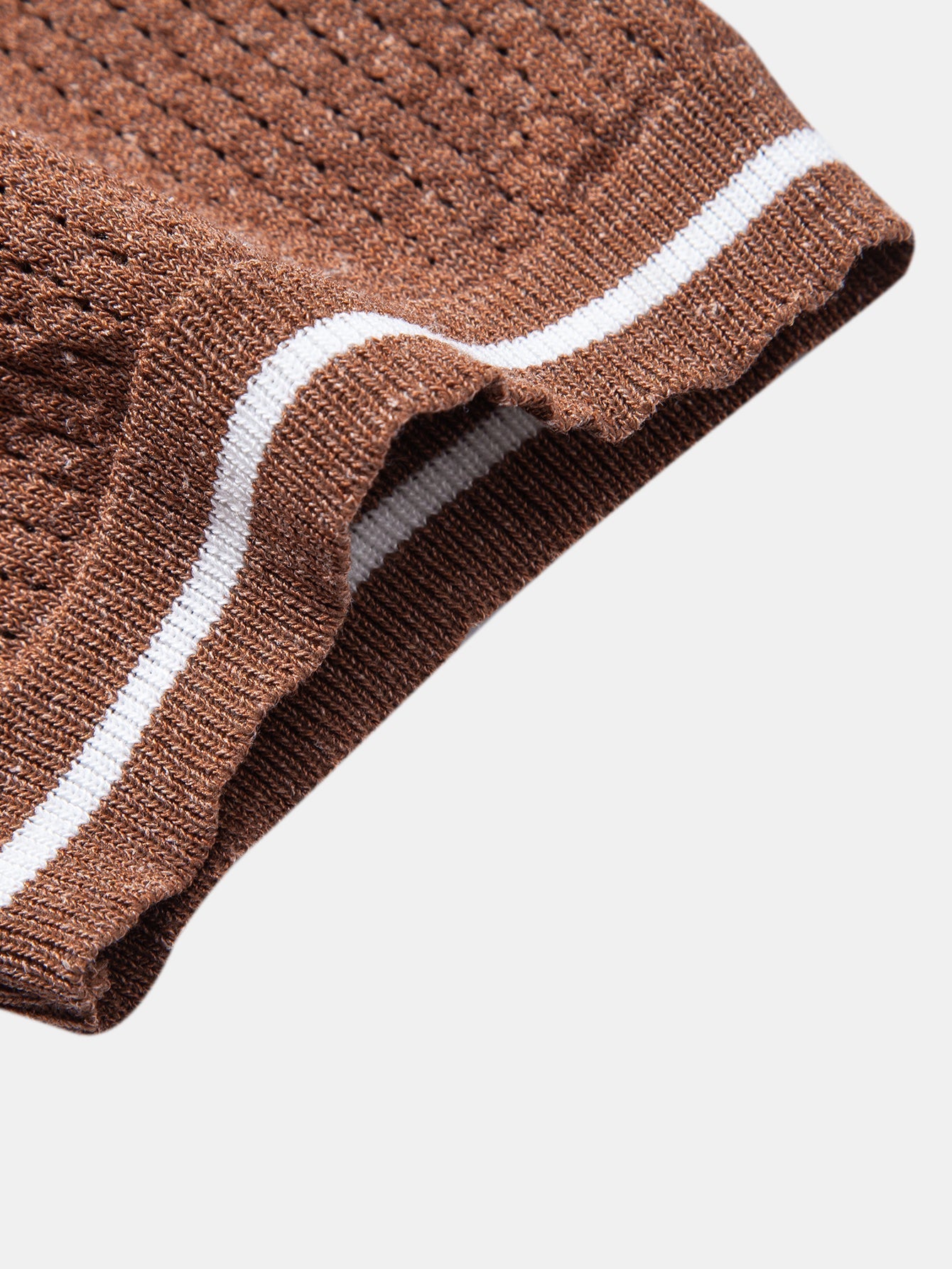 Johnny Collar Knit Polo with Contrast Stripe Trim and Pocket
