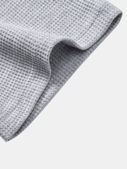 Dual-Function Waffle Henley Top