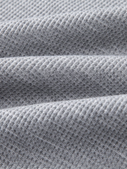Dual-Function Waffle Henley Top