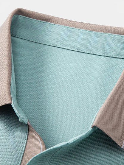 Two-Tone Johnny Collar Polo