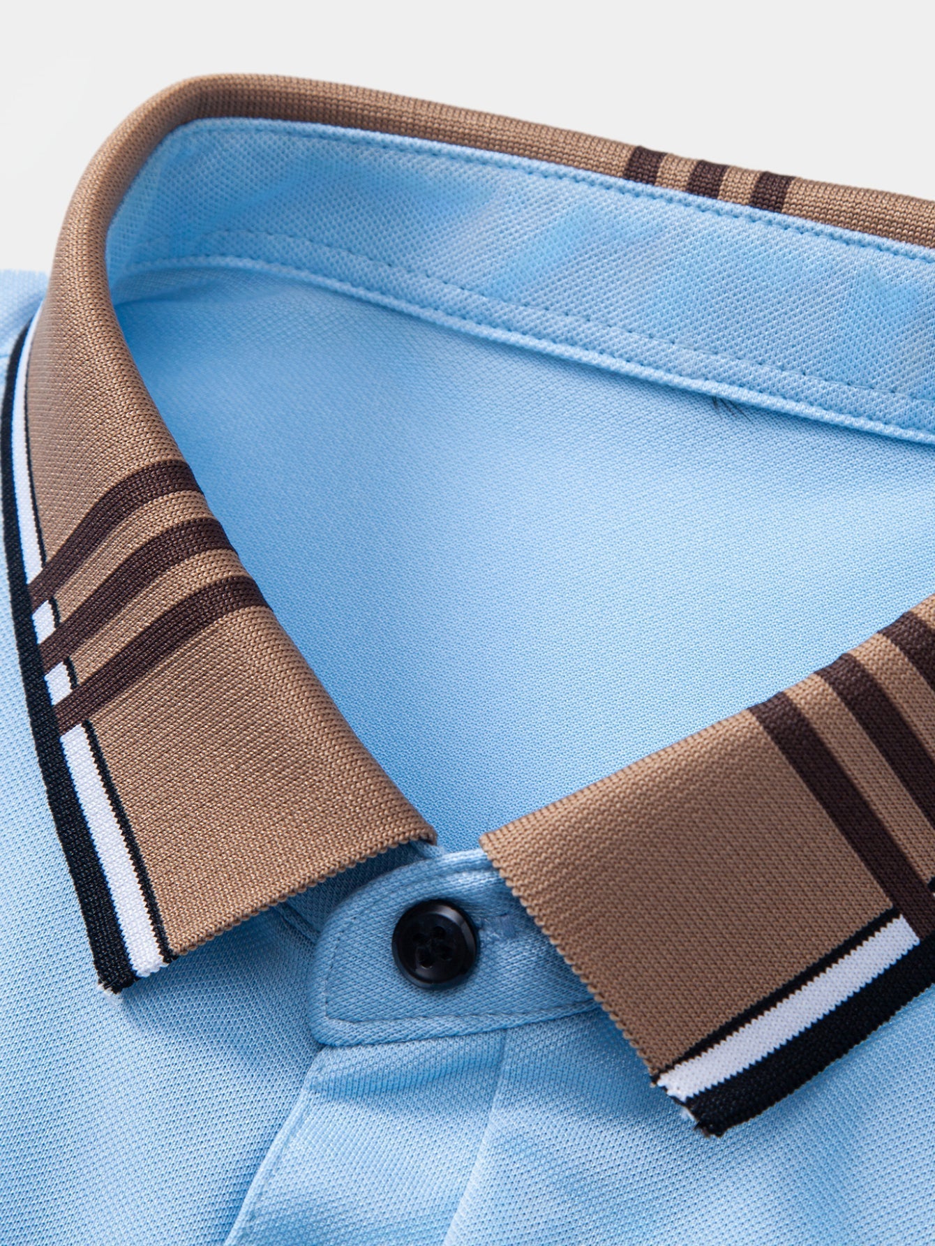 Striped Collar Polo with Contrast Details