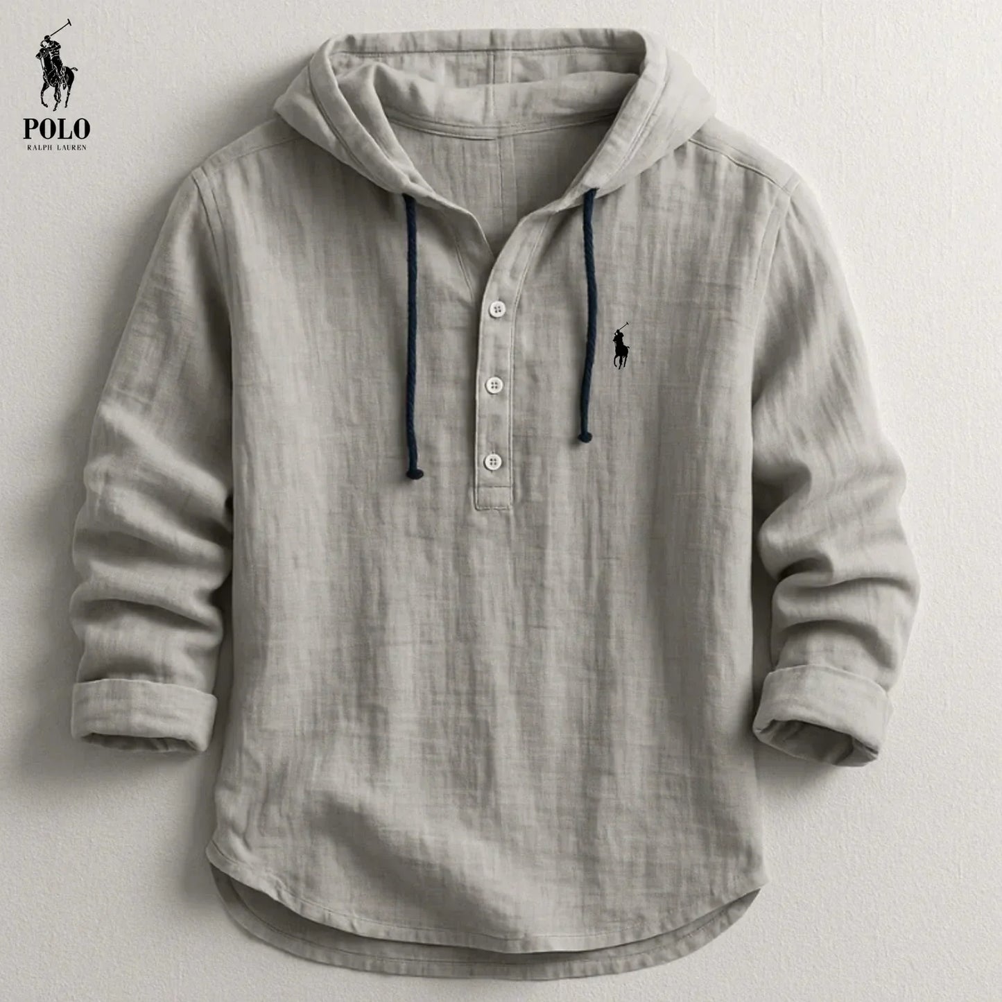 Luxury Linen-Cotton Hooded Shirt