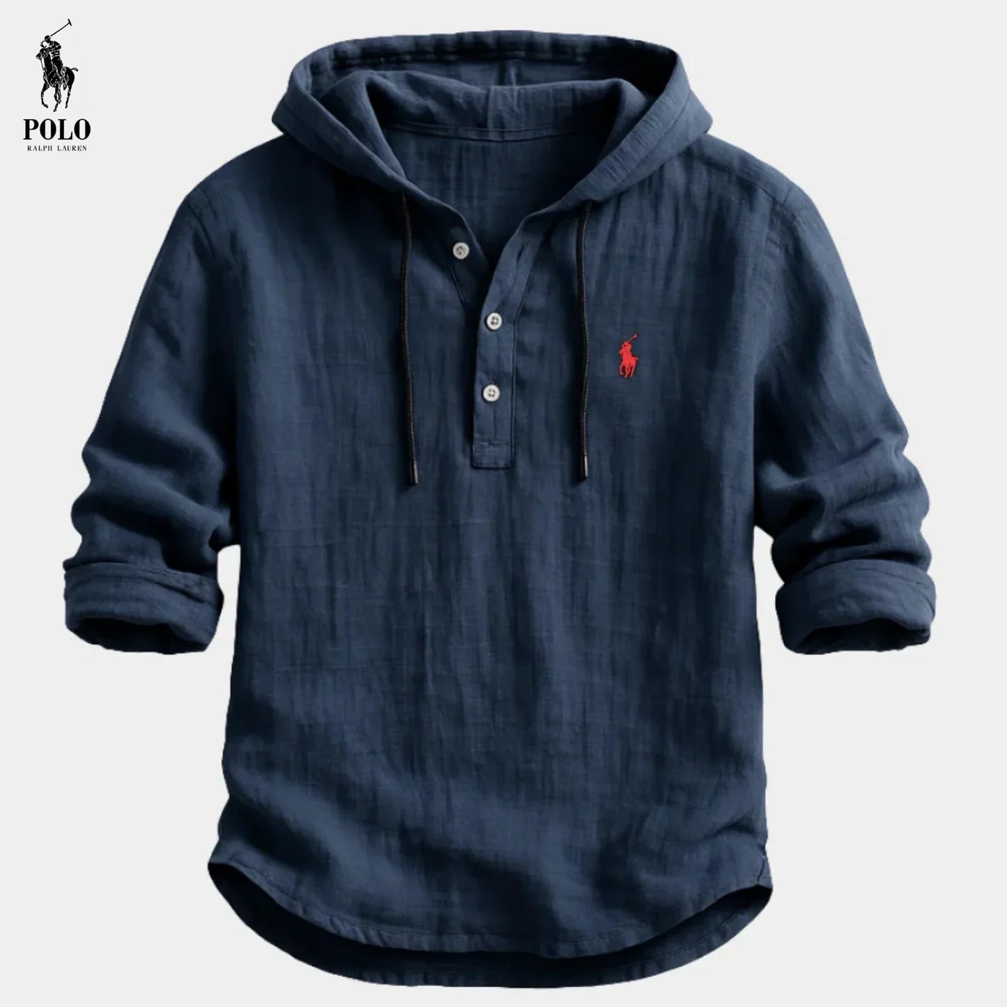 Luxury Linen-Cotton Hooded Shirt