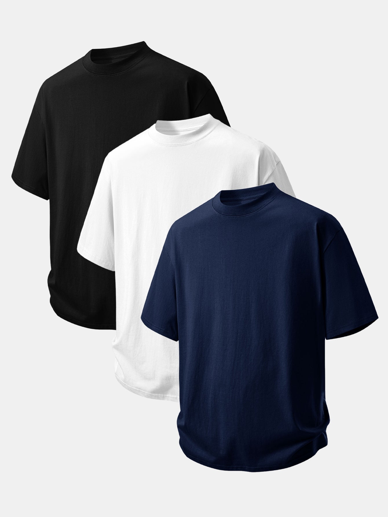 Set of 3 Relaxed Fit Cotton T-Shirts