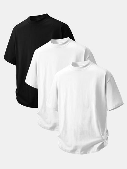 Set of 3 Relaxed Fit Cotton T-Shirts