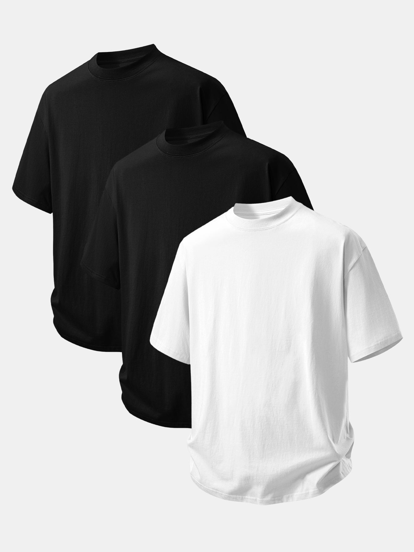 Set of 3 Relaxed Fit Cotton T-Shirts
